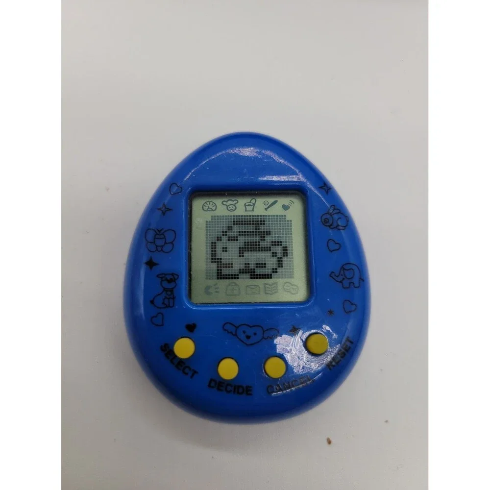 Retro 168-in-1 Virtual Pet Handheld Digital Game Blue Yellow - Tested Works